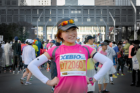 待ちに待った東京マラソン2013。スタート前は緊張でドキドキ！ 
