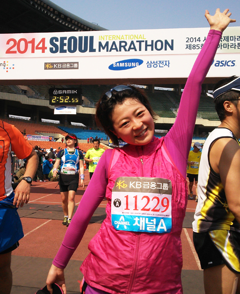 初めてのソウル国際マラソンは天気がよくて気持ちよかったです！