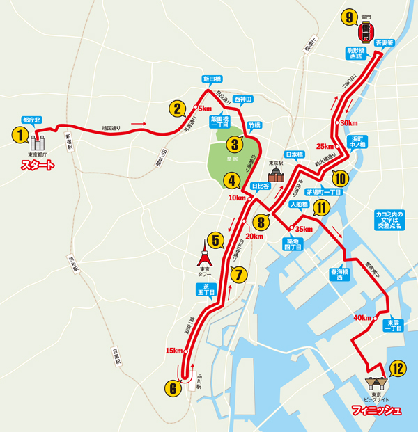 東京マラソン ってどういうコースを走るの 陸上 集英社のスポーツ総合雑誌 スポルティーバ 公式サイト Web Sportiva