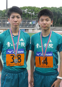  橋詰（左）が銀メダル、小野田が銅メダルと３年生の調子がいい