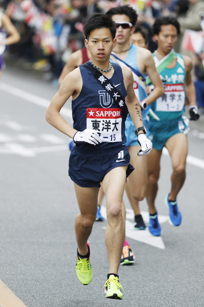 出雲、全日本でともに区間２位の走りを見せた３年の山本修二 photo by Association Japan de la Presse Sportive／AFLO SPORT