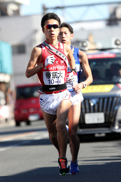 予選会で日本人トップとなった３年の畔上和弥 photo by Tsukida Jun／AFLO SPORT