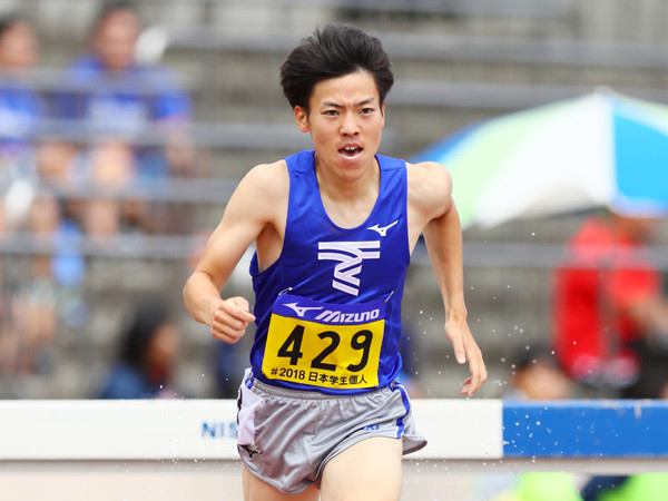 全日本インカレの3000mSCで４位入賞を果たした東海大１年の須崎乃亥