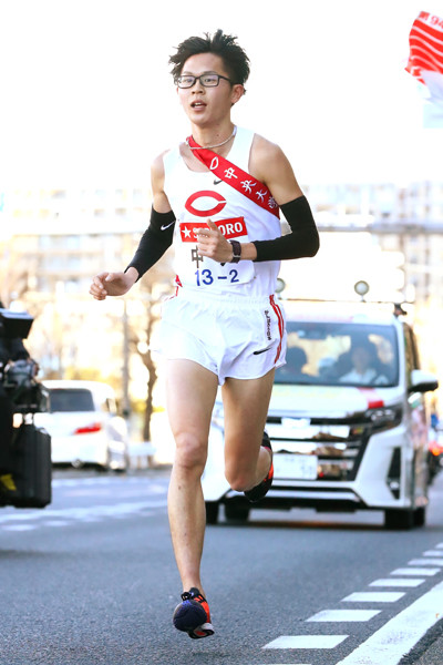 予選会で個人６位に入った４年の堀尾謙介 photo by Nishimura Naoki/AFLO SPORT