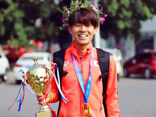 アジアマラソン選手権大会で自身初の優勝を飾った神野大地