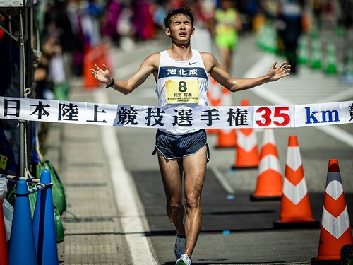 東京五輪では50kmを戦った川野将虎が35kmを制した