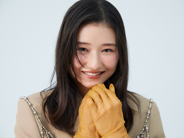 競技中とは違った田中佑美選手の笑顔　photo by Sannomiya Motofumi（TRIVAL）