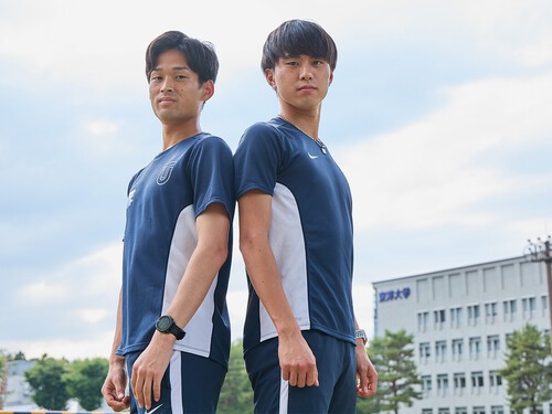 今季の東洋大学のカギを握る梅崎（左）と石田　photo by Murakami Shogo