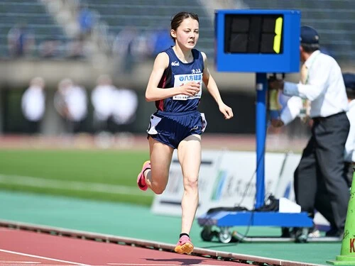 ４月の金栗記念では憧れの田中希実と同じレースに出場　photo by アフロ