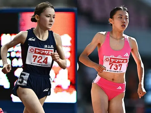 ドルーリー（左）、久保ともに初出場の日本選手権で今後につながる走りを見せた　photo by 岸本 勉