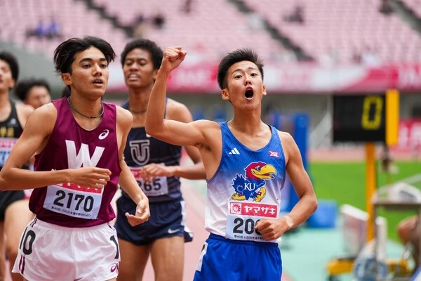今年のU20日本選手権・男子1500mを制した樋口諒（右）　撮影／和田悟志