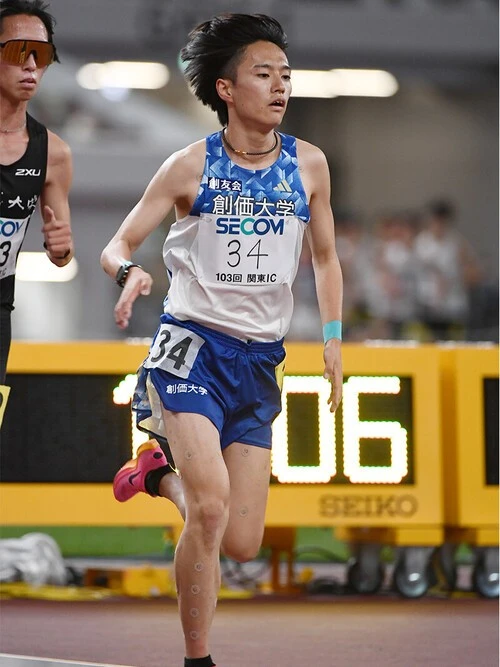 関東インカレ10000mを走る創価大の吉田響　photo by Itaru Chiba/AFLO