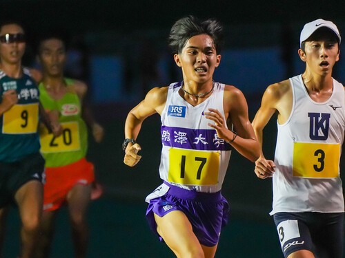 谷中は大学デビュー戦となった出雲駅伝後の5000m記録会でトップに　photo by Wada Satoshi