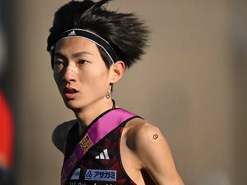 國學院大・平林は３年連続の２区出走だったが、区間８位と悔しい結果に終わった　photo by Kishimoto Tsutomu
