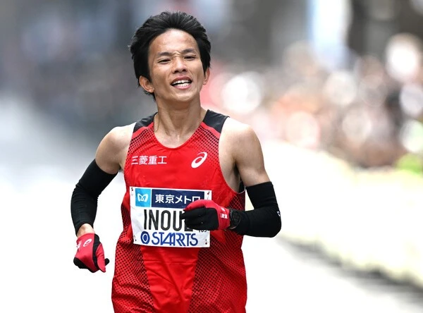 ４年ぶりに自己ベストを更新した井上大仁（三菱重工） photo by Kishimoto Tsutomu