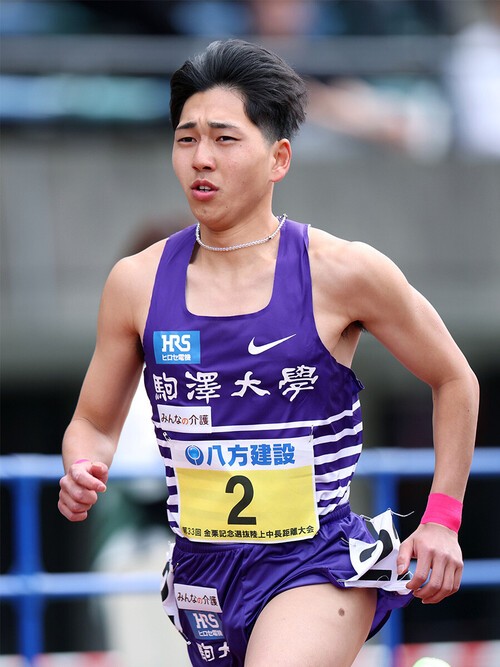 800mでの世界陸上出場を目指す落合晃は駒大でのデビュー戦を1500mの自己ベストで飾った　photo by Nishimura Naoki/AFLO