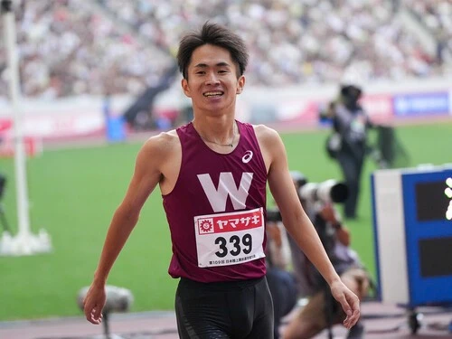 1500mの予選、決勝と力を出しきった早大・山口智規　photo by Wada Satoshi