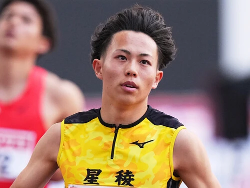 100m10秒00の走りでその名を歴史に刻んだ高２の16歳・清水空跳（写真は7月の日本選手権）　photo by AFLO
