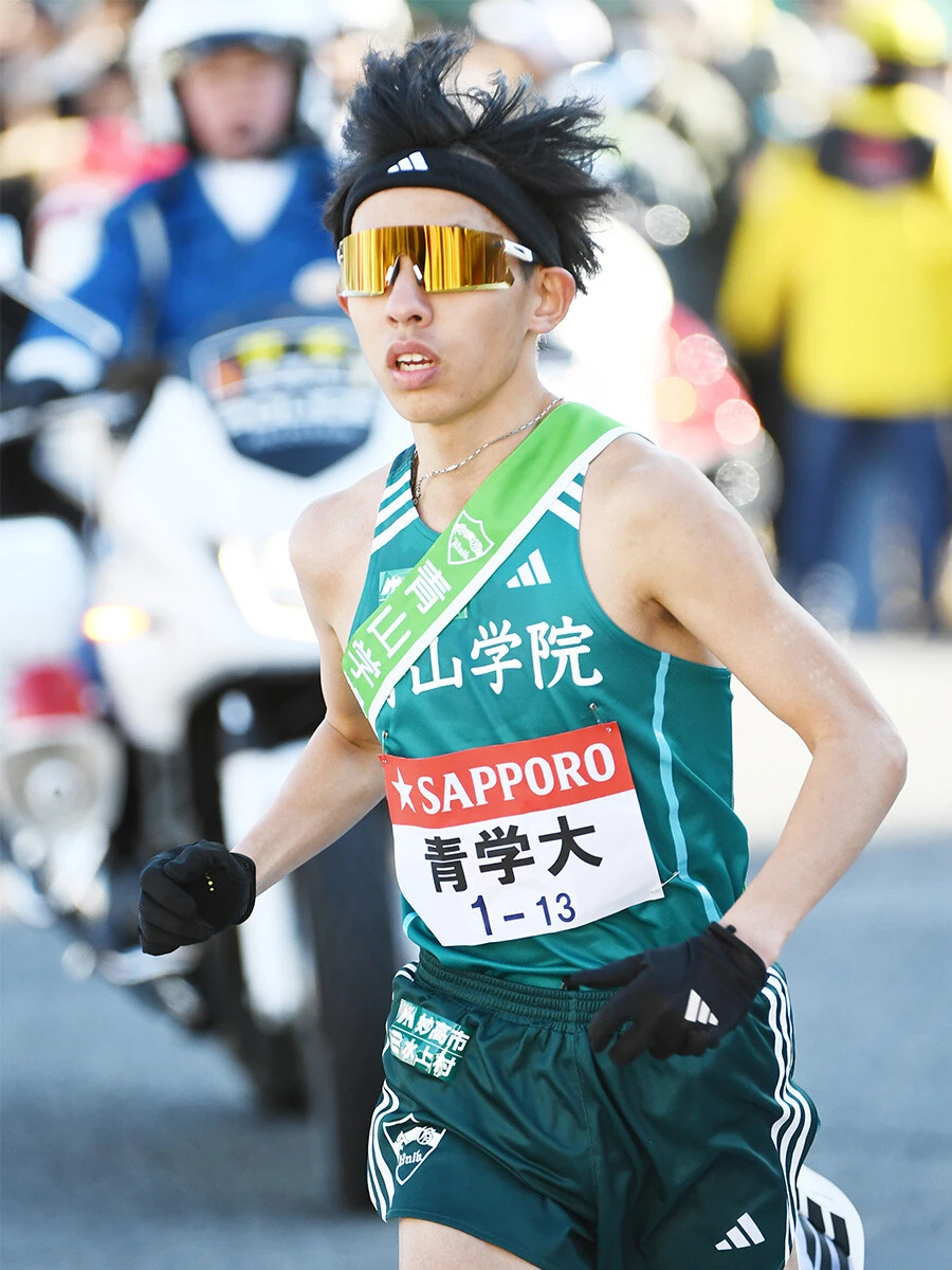 過去２回連続で箱根駅伝２区を務めている青学大・黒田朝日photo by AFLO