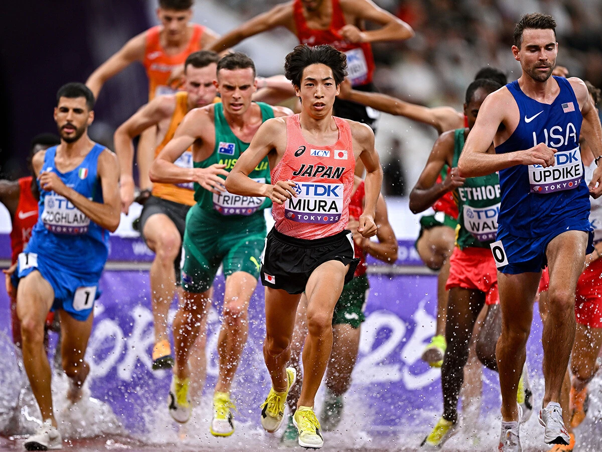 東京世界陸上では優勝争いに最後まで絡んだ3000m障害の三浦龍司　photo by Getty Images