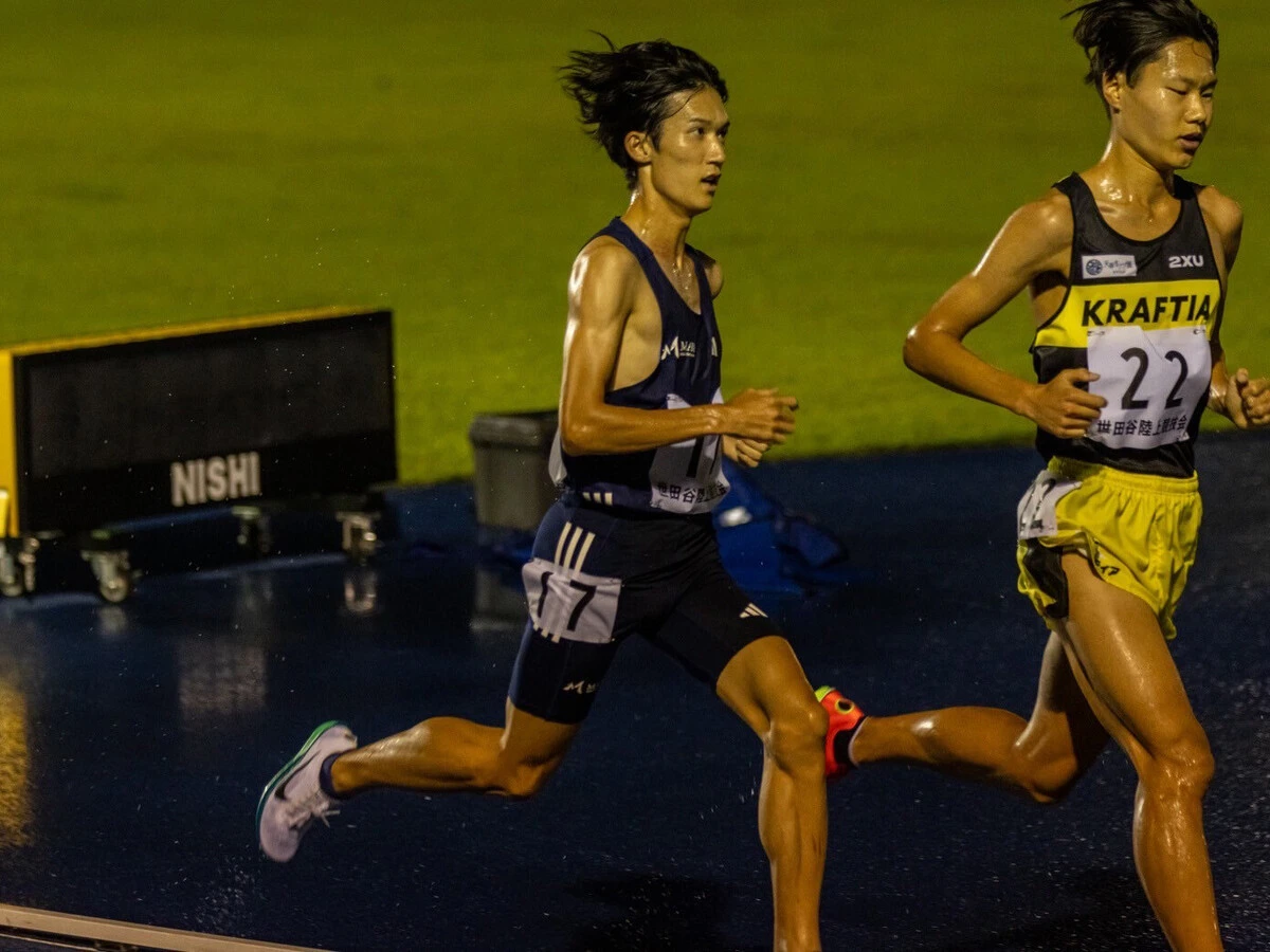 合宿明けの世田谷陸上記録会で好走。「東日本を前に自信になった」と語る　photo by Suzuki Naoki