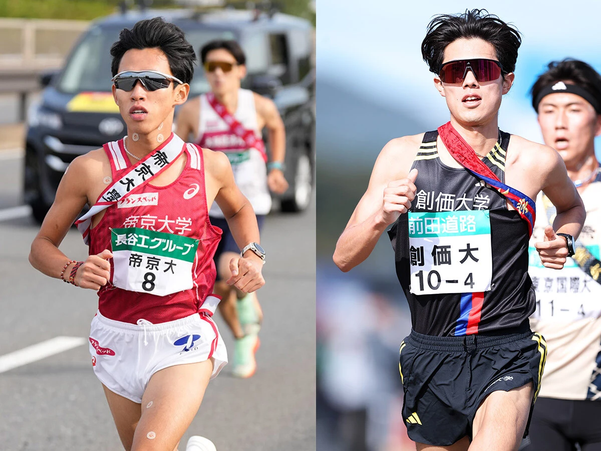 楠岡（左）を軸に今季強さを見せ続ける帝京大とシード校として定着した創価大（写真は石丸） photo by SportsPressJP/AFLO