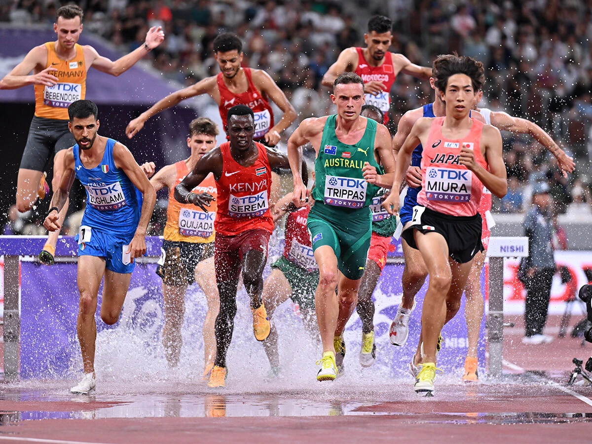   三浦龍司は積極的なレースとラストスパートで世界の表彰台を目指している photo by Getty Images 