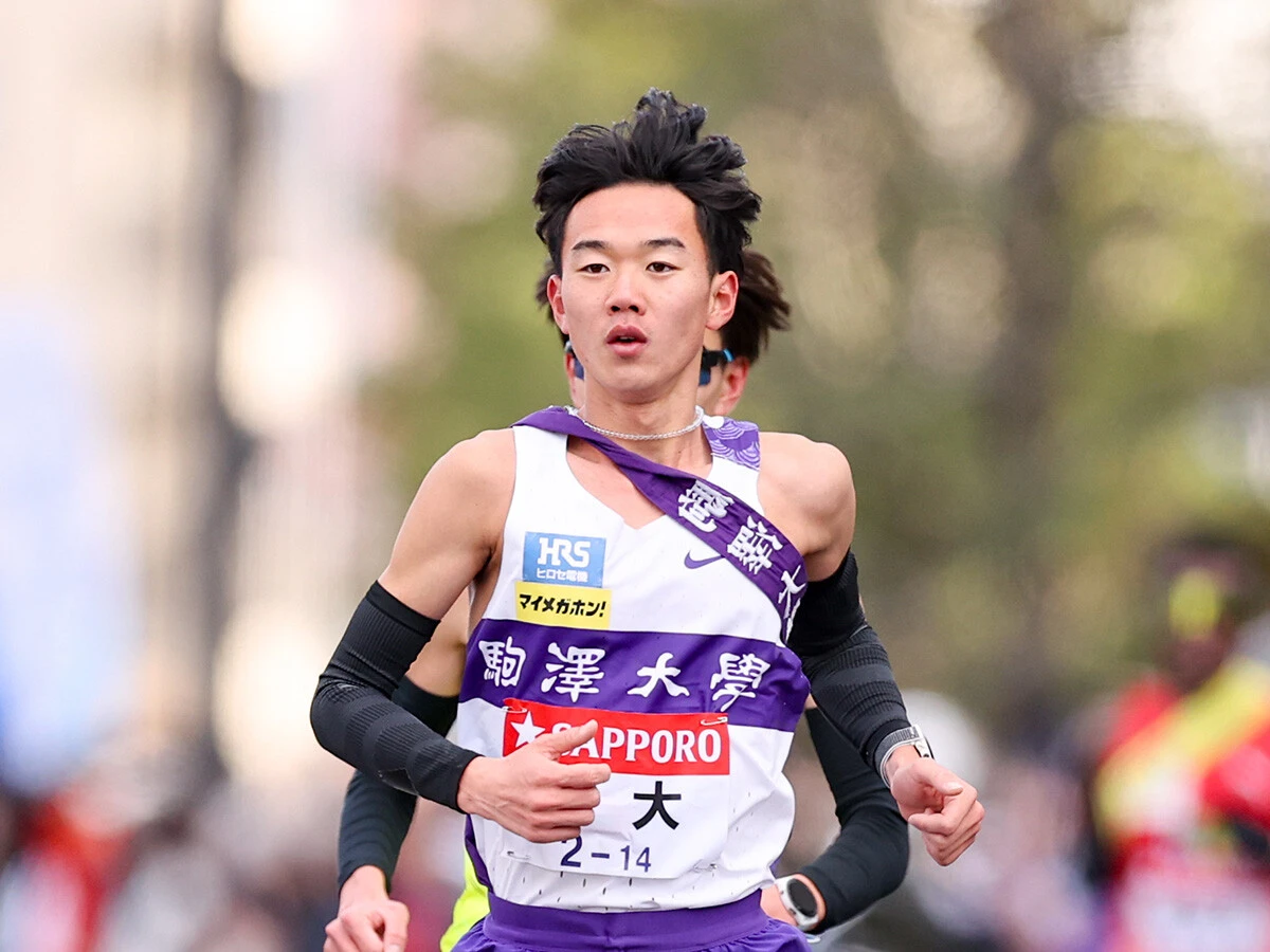 今年の箱根駅伝２区、３月のNYシティハーフと好走を続ける駒大・桑田駿介 photo by SportsPressJP/AFLO