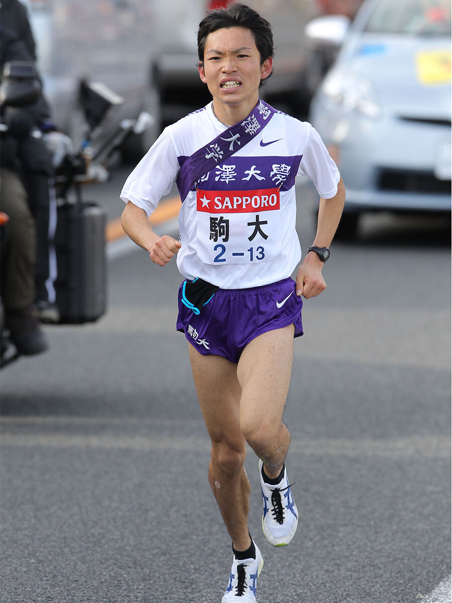 ６区のスペシャリストとして歴史に名を刻んだ駒大・千葉健太（写真は２年時）　photo by アフロスポーツ