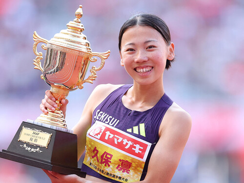日本選手権で３連覇を果たした久保凛　スポーツ報知／アフロ●写真