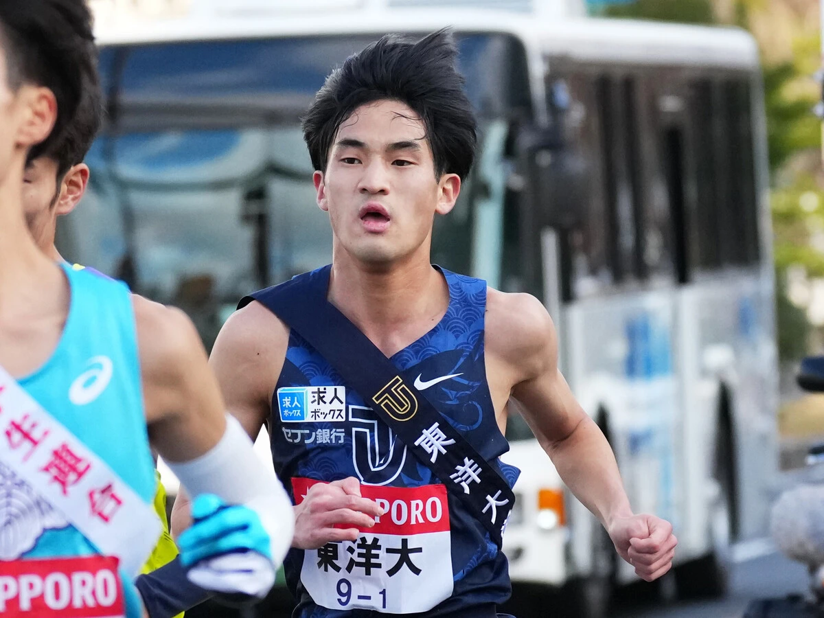 シードが途切れ、21年ぶりの予選会参加となる東洋大。エースの松井海斗（３年） photo by Aflo