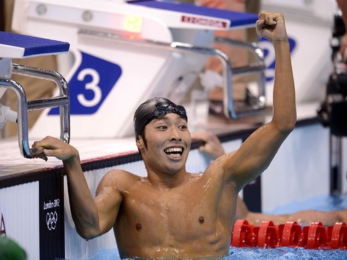 ロンドン五輪競泳男子400ｍ個人メドレーで、銅メダルを獲得した萩野公介