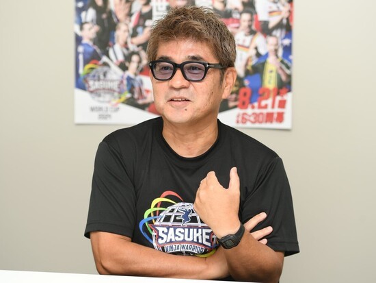 SASUKE総合演出家の乾雅人氏。自ら編集も行なっている    photo by Kishiku Torao