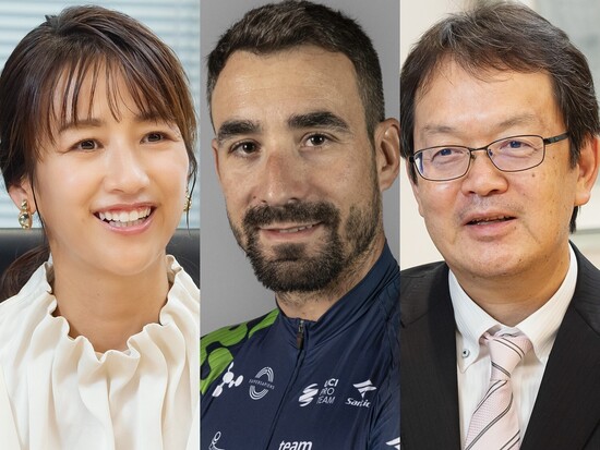 １型糖尿病をテーマに語り合った、（左から）前田有紀さん、ダヴィ・ロサーノ選手、薄井勲先生　photo by Ishikawa Takao