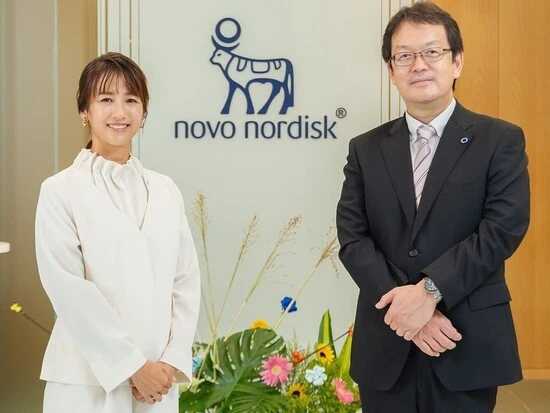 「World Diabetes Day（世界糖尿病デー）」についての意義を語り合った、（左から）前田有紀さんと薄井勲先生　　photo by Ishikawa Takao