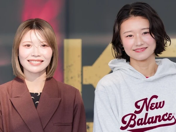 中島ひとみ（左）と田中佑美（右）の登場で会場が大いに盛り上がったphoto by Takahashi Manabu