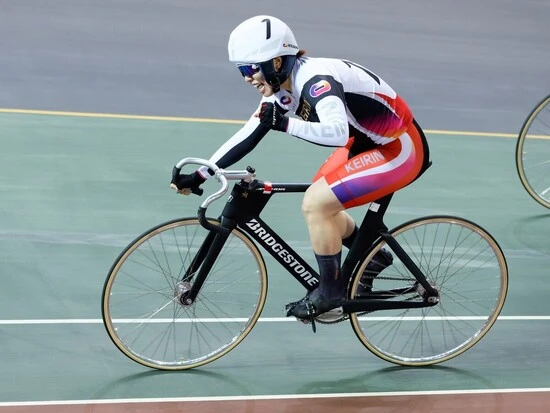 優勝直後、左こぶしを握って喜びを表現　photo by Manabu Takahashi