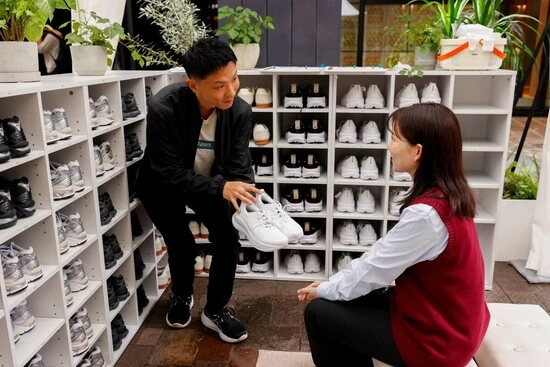 会場内ではシューズレンタル体験も実施中　©ASICS