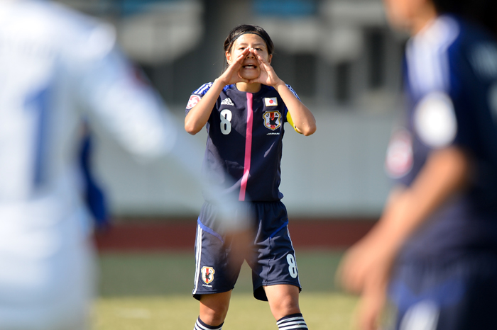 なでしこジャパン初選出で、ポスト澤穂希と期待がかかる猶本光（浦和レッズレディース）。（写真は2013年10月のAFC U-19女子選手権）photo by Hayakusa Noriko
