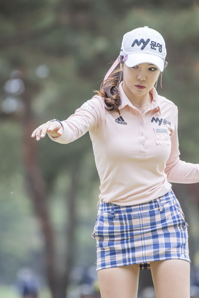 「美女ゴルファー」と呼ばれることについては、「素直にうれしい」と語るアン・シネ。【フォトギャラリー】＞話題の「セクシークイーン」アン・シネphoto by Sueishi Naoyoshi