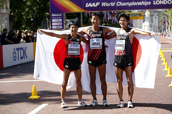 リオ五輪では１つだったメダルを今大会は２つに増やしたphoto by Fujita Takao／PHOTO KISHIMOTO記事を読む＞東京五輪でメダル独占するかも…。ロンドンで日本の競歩が見せた夢