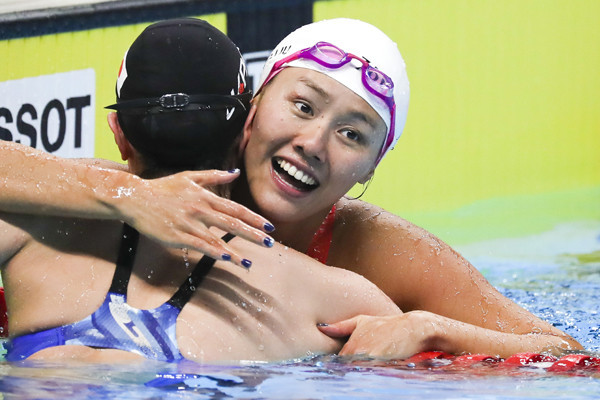 競泳・50ｍ背泳ぎ、50ｍ自由形リウ・シアン（中国／22歳）photo by Getty Images記事を読む＞アジア大会で日本勢の好敵手として活躍。美貌と実力を併せ持つ５人●日本勢のギャラリーはこちら＞＞