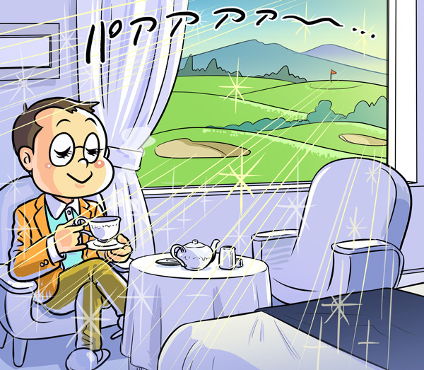 みなさんも、優雅な「ゴルフ旅」を楽しんではいかがでしょうかillustration by Hattori Motonobu記事を読む＞【木村和久連載】リーズナブルでオイシイ「ゴルフ旅」あれこれ