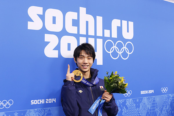 ソチ五輪では唯一の金メダルを獲得した羽生結弦photo by Noto Sunao／JMPA記事を読む＞10個を超えて過去最高へ。平昌五輪のメダル数を冷静に予想してみた