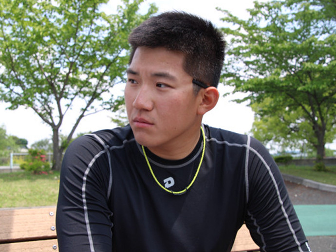 目標はNPBでプレーすることだと語る劉源photo by Asa Satoshi記事を読む＞韓国、中国から続々来日。日本の独立リーグがアジアの野球少年を救う