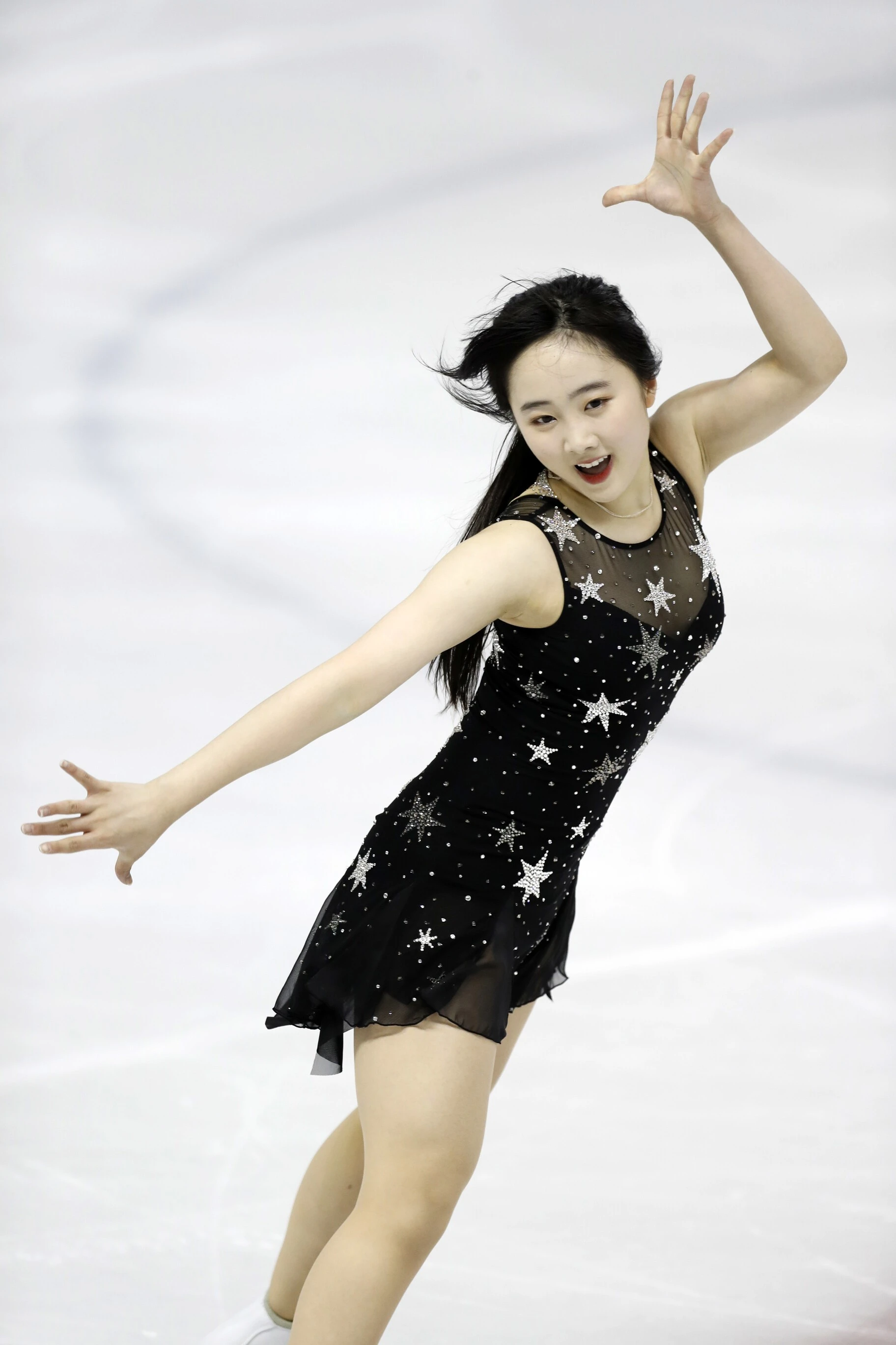 SP演技をする本田望結photo by Fujita Takao