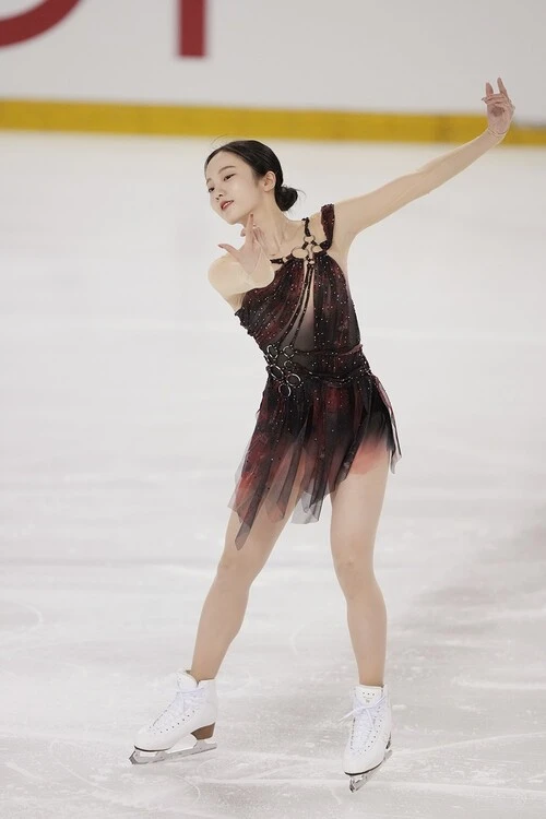 東京選手権SP演技の本田真凜photo by Noto Sunao(a presto)