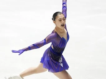 NHK杯女子シングルを制した坂本花織photo by Noto Sunao(a presto)