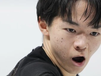 全日本フィギュアフリーの鍵山優真photo by Noto Sunao(a presto)