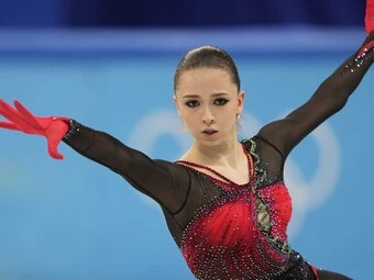 2月7日、団体戦女子フリーのカミラ・ワリエワphoto by Noto Sunao/JMPA